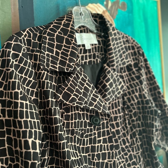 Y2K Relativity Black and Brown Trench Coat M - Picture 13 of 17